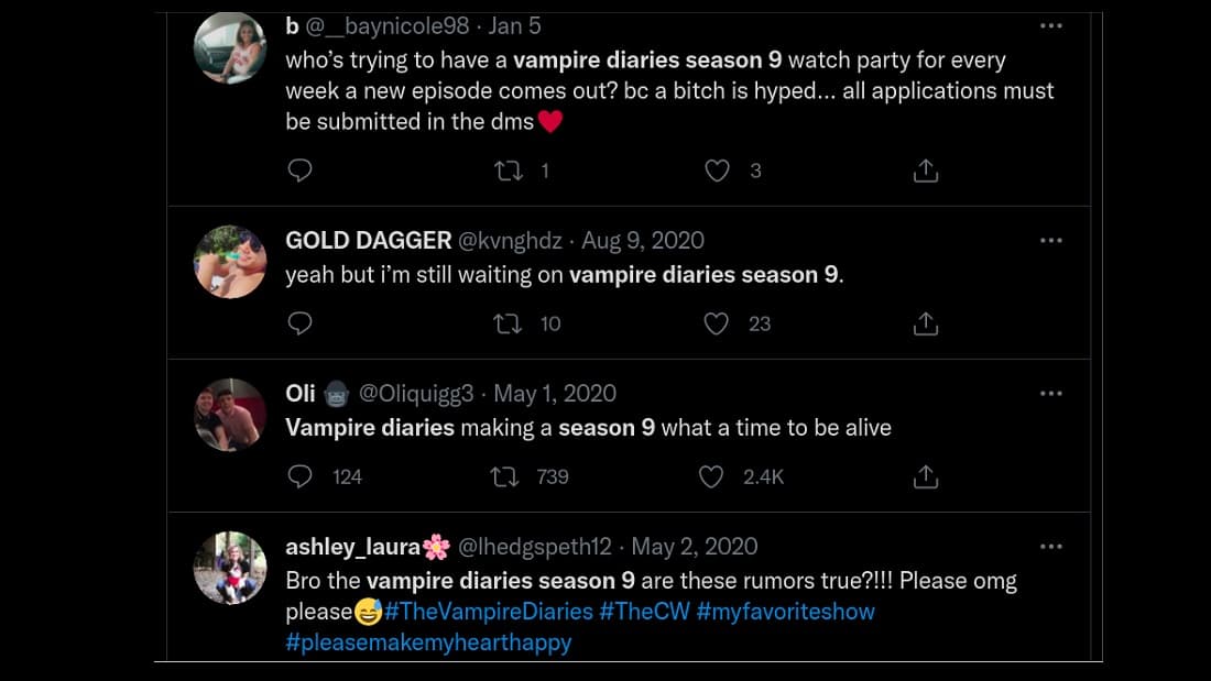 twitter reaction for vampire diaries season 9