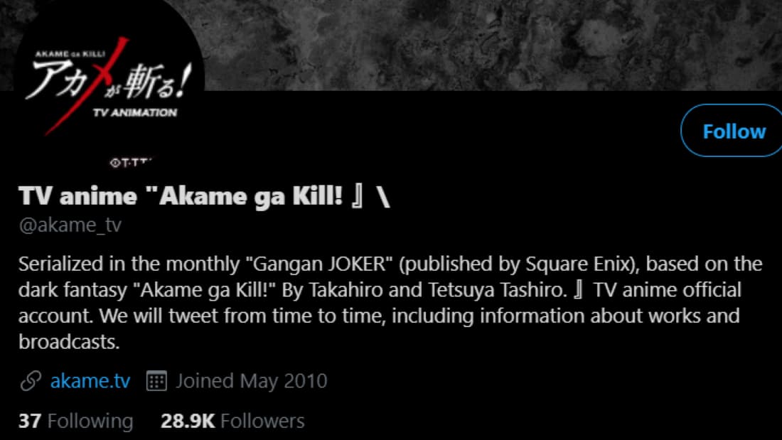 twitter account of akame ga kill