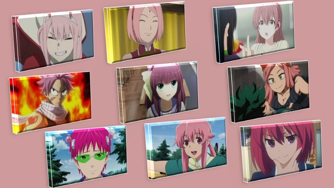 pink haired anime characters