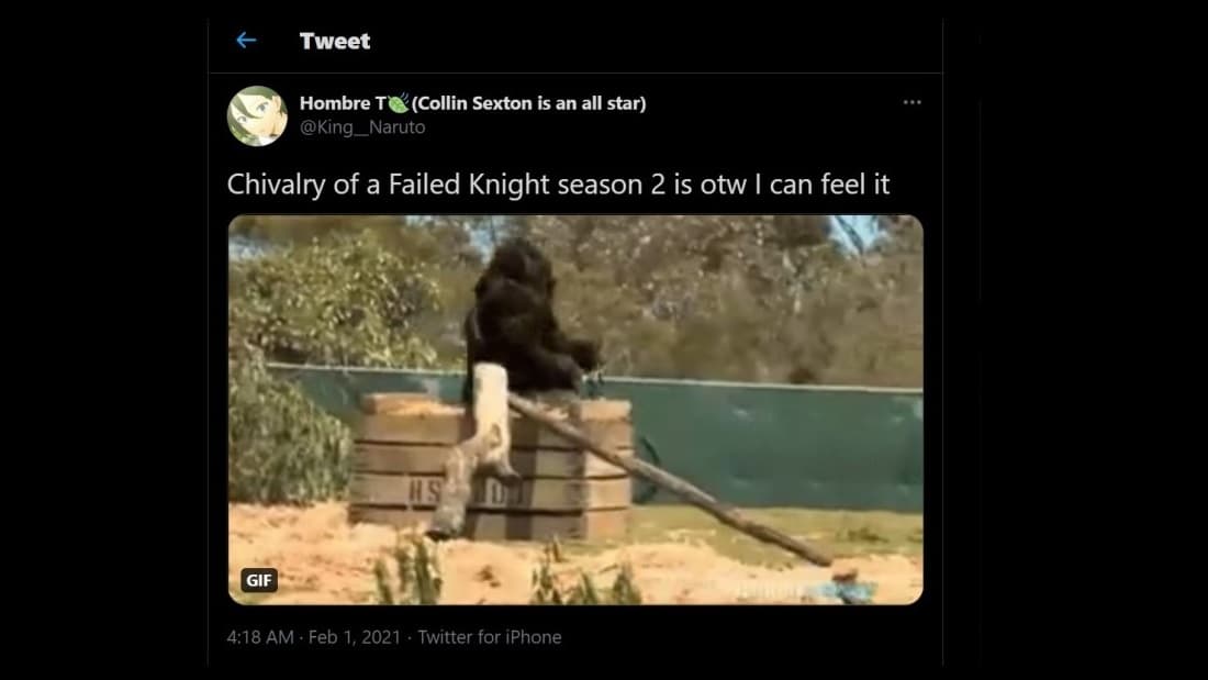 online twitter reaction for chivalry of a failed knight season 2