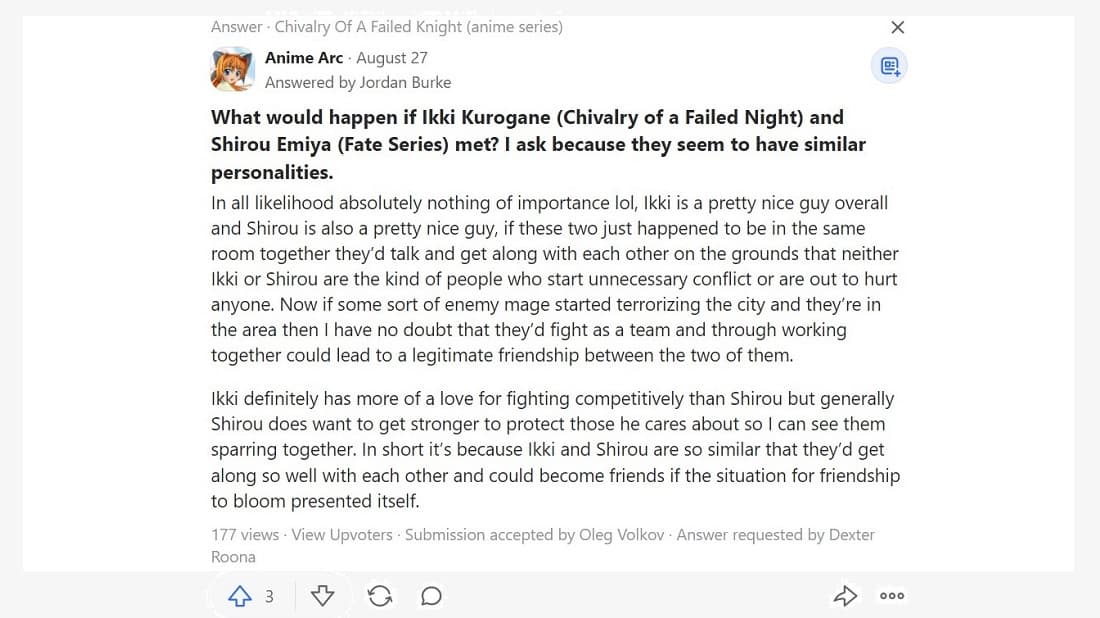 online quora reaction for chivalry of a failed knight season 2