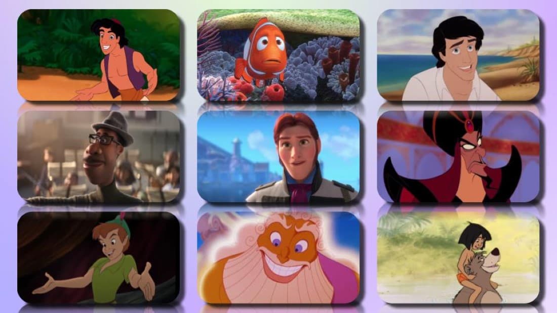 top 50 most popular male disney characters of all time