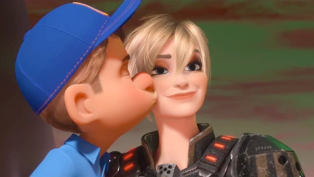 Sergeant Calhoun and Fix-It Felix Jr (Wreck-It Ralph)