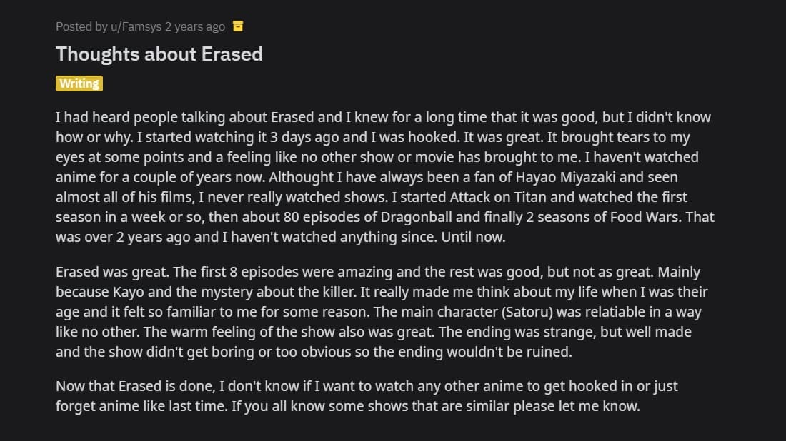 Erased Season 2 - What We Know So Far
