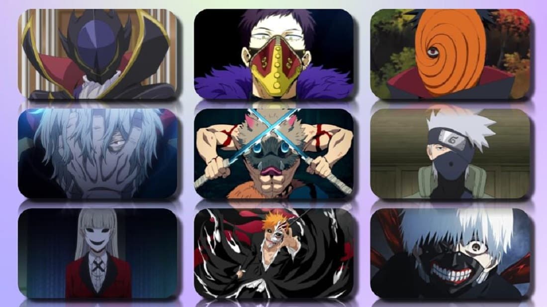 top 50 most popular masked anime characters of all time