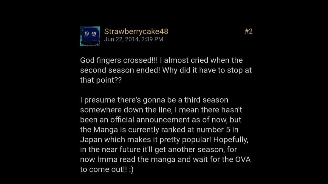 another myanimelist fans reaction  on magi season 3