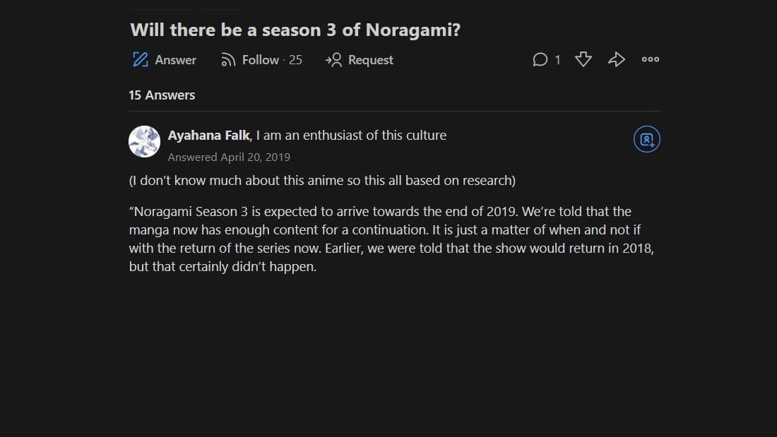 quora reaction noragami season 3