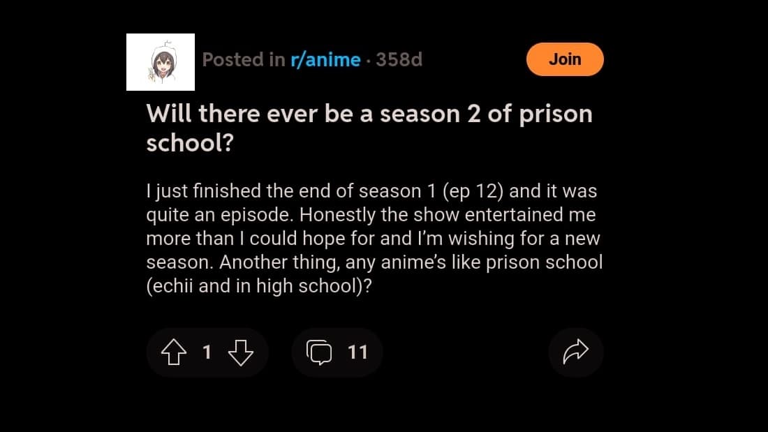 reddit reaction for prison school season 2
