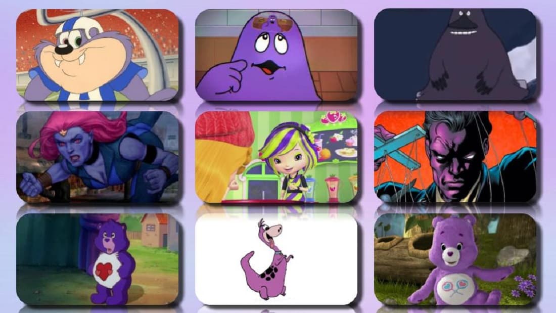 Top 35 Most Popular Purple Cartoon Characters
