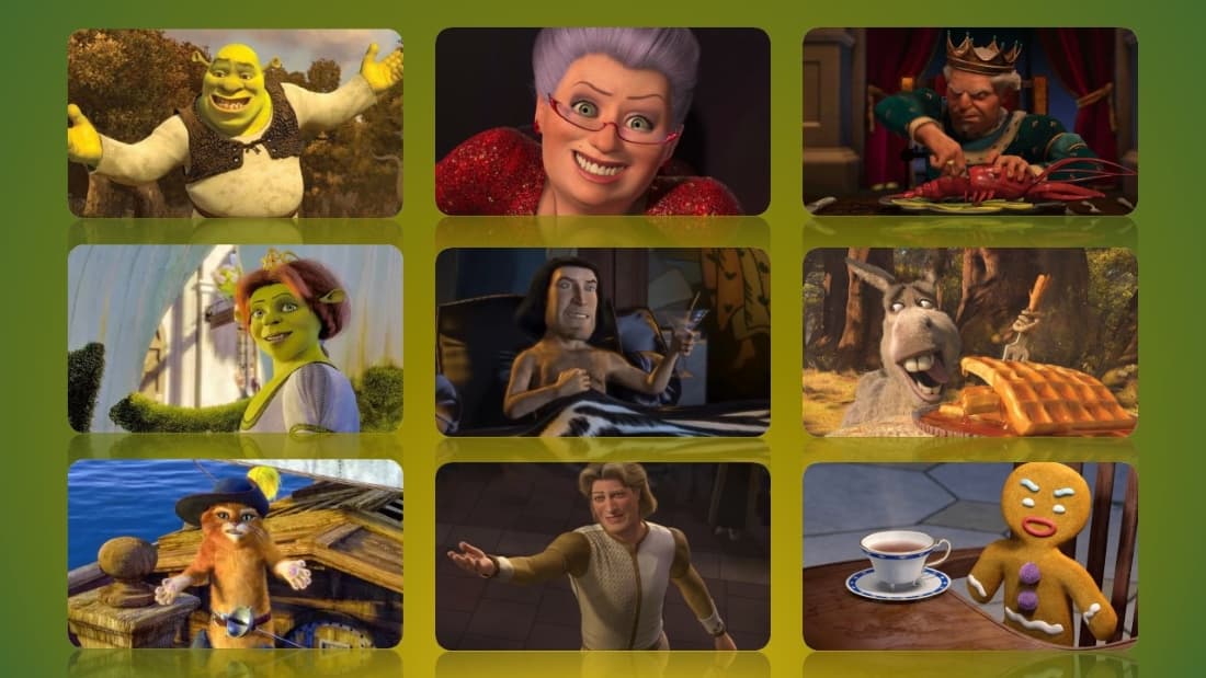 top 50 most popular shrek characters of all time