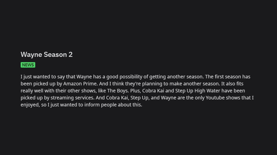 reddit reaction for wayne season 2