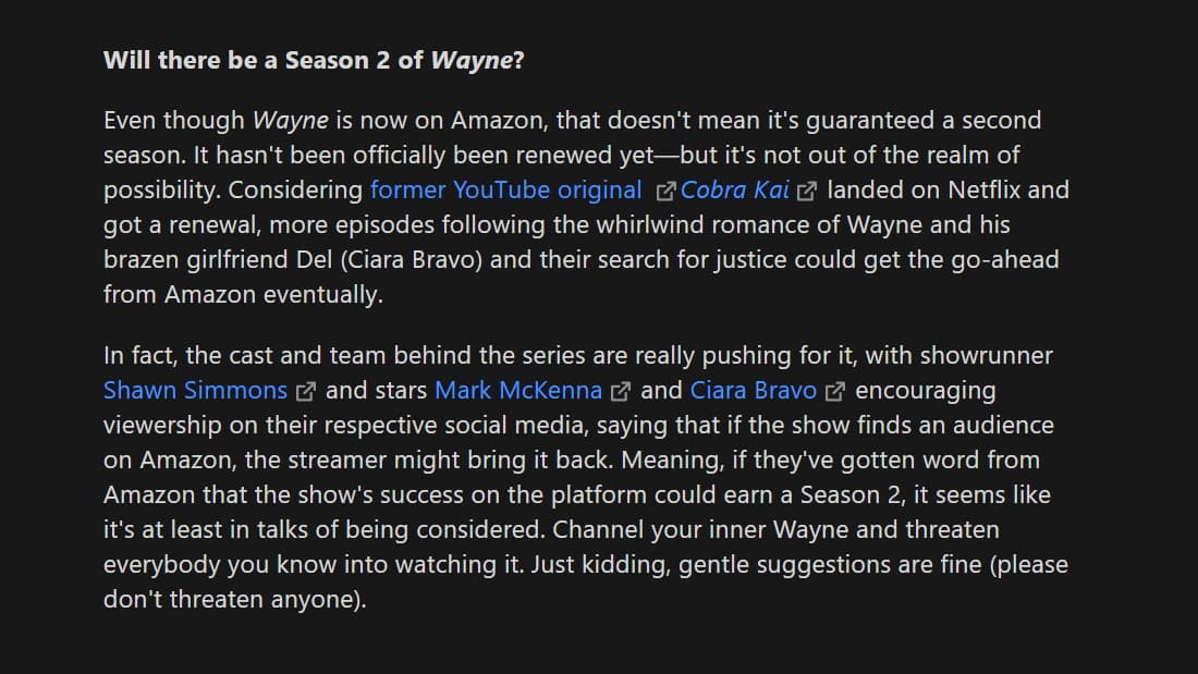 quora reaction for wayne season 2
